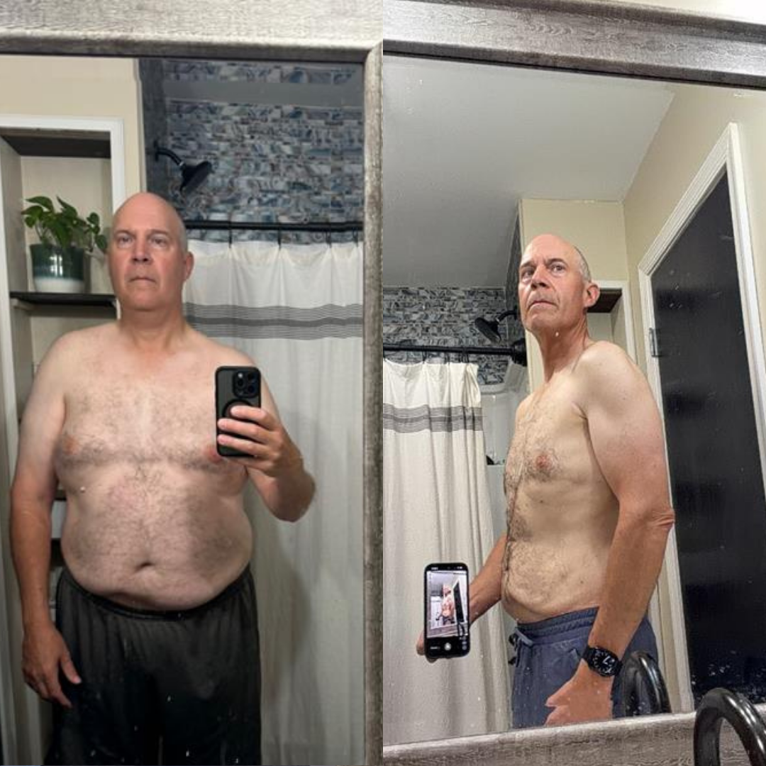 Jim lost 80lbs transformation