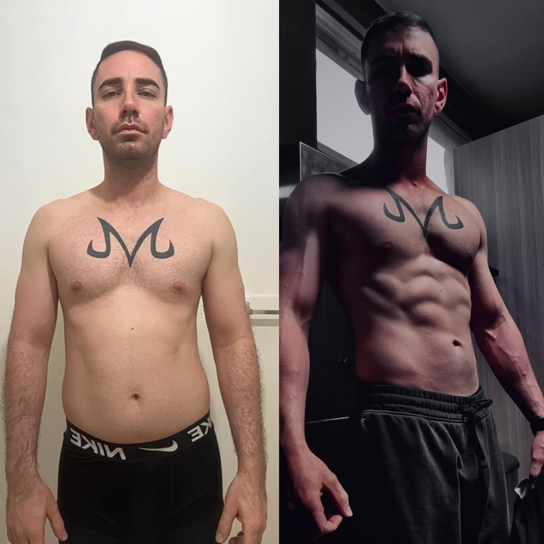 Austin lean eating 3300 calories transformation